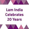 Lam India celebrates 20 years logo