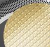 A close-up of a wafer.