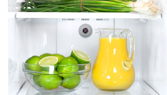 limes and juice in fridge