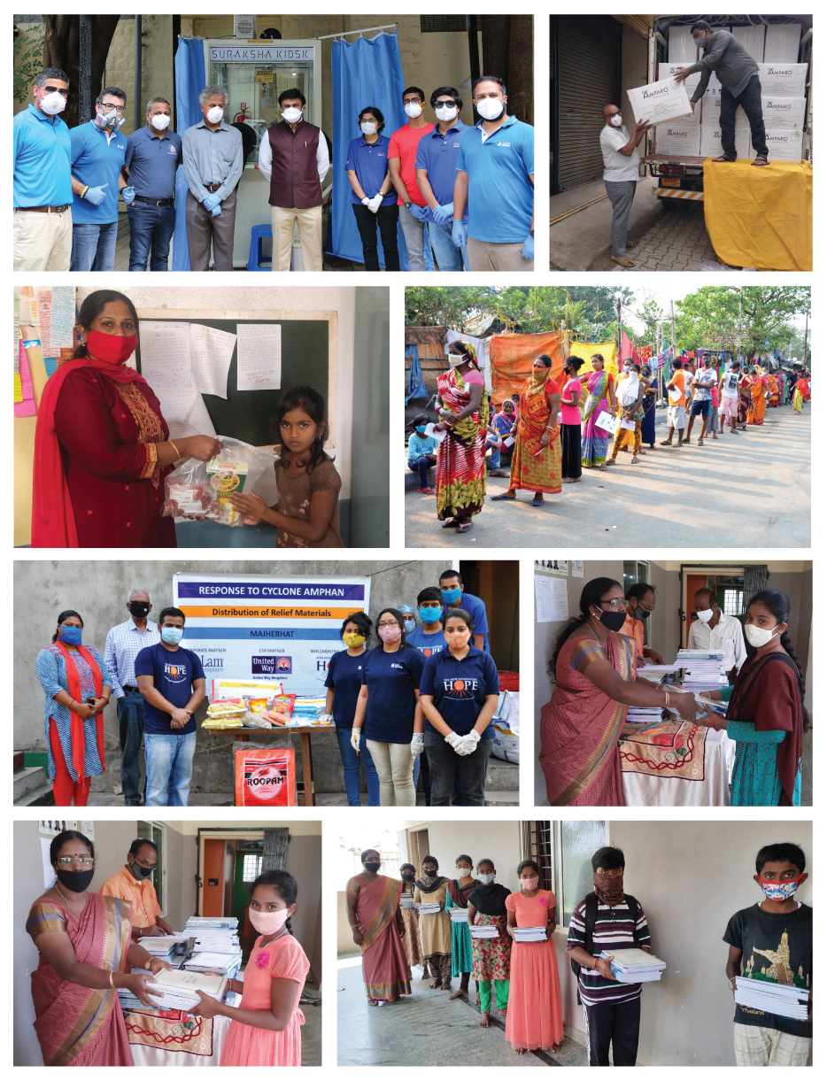 photo collection of Lam India employees volunteering