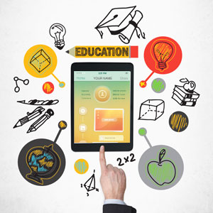 technology and education graphic