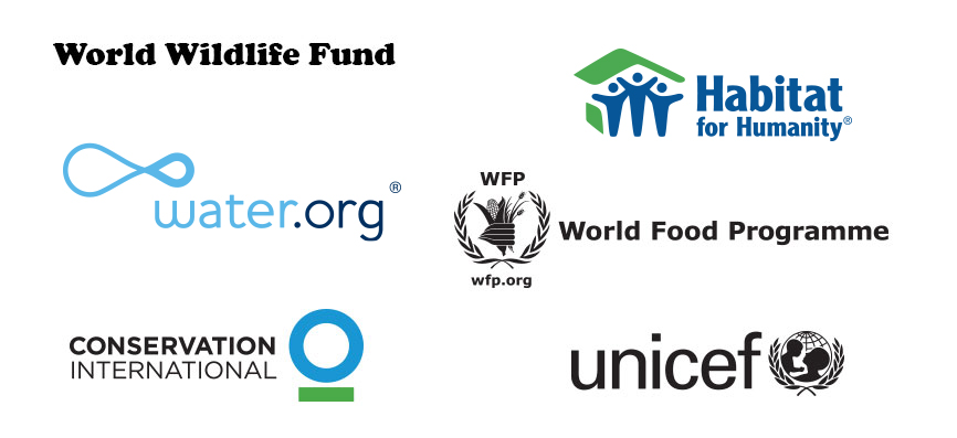 Six nonprofit organizations graphics