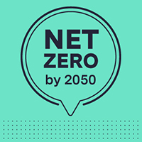 Graphic that says ‘Net Zero by 2050’