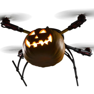 A jack-o-lantern drone