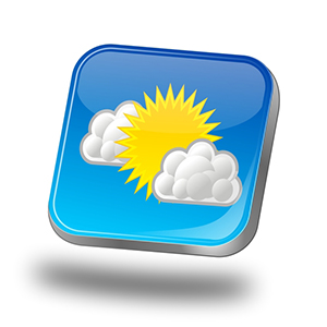 icon of clouds and the sun